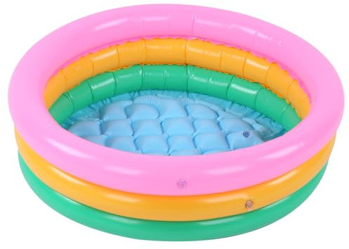 Piscina gonfiabile, piscina per bambini, piscina per famiglie dai colori vivaci di forma rotonda per esterno, giardino, cortile (L)