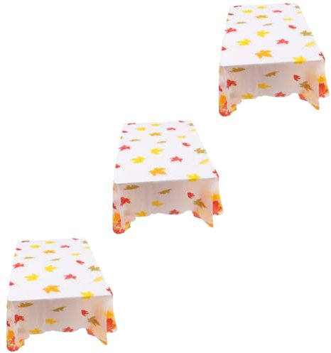 PRETYZOOM 3St Blatt Tischdecke Tischdecken für den einzug barstößel Living Room Decoration Kindertisch im Freien Dekor Bankett- einfache Plastik