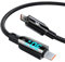 Vinmooog Cable USB C a USB C PD 30W/3A Cable USB tipo C de carga rápida con indicador LED Tejido de nailon Compatible iPhone 15 Plus Pro Galaxy S24 Plus Ultra S23 S22 Huawei Redmi (1.2M)