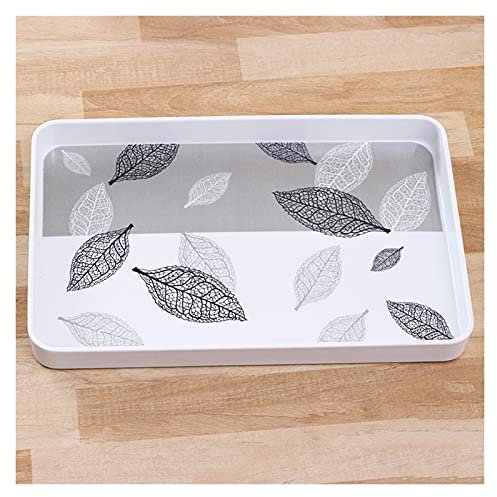 GAROEN Bandeja para Desayuno, Bandeja para Servir y Bandeja Rectangular Pintada de Resina, Bandeja para refrigerios, Bandeja para Desayuno (CS)