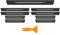 Oiieco Carbon Fiber Car Door Sill Protector Set, Universal Kick Plate Guard With Scraper, Car Bumper and Threshold Protection Kit