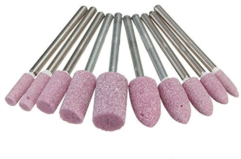 Schleifstein, 3,2 mm, Rot, 10 Stück