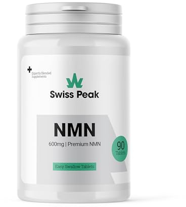 NMN = NAD+ Supplement, 600mg per Serving, Enhanced Absorption, Actual NAD+ Supplement for Cellular Repair & Energy Metabolism | Vegan, Non-GMO