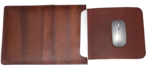 14” Leather MacBook Sleeve | Handcrafted Full-Grain Leather | Slim, Durable & Professional Laptop Case (Wooden Brown)