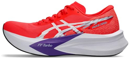 ASICS Women's Magic Speed 4 Running Shoes, Flash Red/White, 6.5 UK
