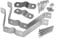 TV Antenna Pole Bracket, Heavy Duty Adjustable TV Antenna Pole Bracket Metal Wall Mount Clamp with Washer and Screw, Silver