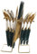 Cabilock 1 Juego Cubiertos Inoxidable con Soporte Colgante y Mangos de Cerámica para Cocina