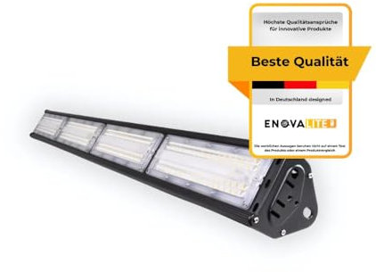 ENOVALITE LED Hallenleuchte 200W 5000K 4 Stück Neutralweiß 24000lm - Industrie Hallenstrahler für Werkstatt, Lager, Garage - 120lm/W IP65 IK10 ENEC – High Bay Industrielampe Hallenbeleuchtung