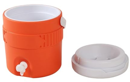 Enfriador de latas Can de 38 L, portátil, Termo de Polipropileno y Polietileno, de Poliuretano, 48 h, Color Naranja y Azul, Giratorio para Exteriores, Fiestas, Camping, jug, Enfriador de