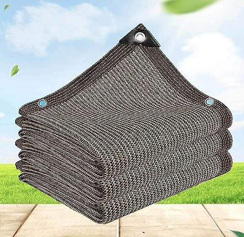 UV-beständiges Sonnensegel, Schattentuch für Obst, Pflanzen und Gewächshäuser, anpassbar, braun, 5 x 6 m, perfekte Outdoor-Baldachin für Gärten und Terrassen