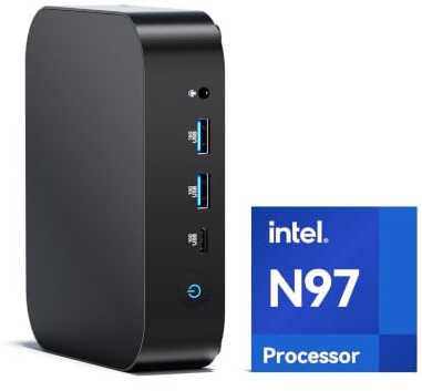 Intel NUC 14, für ASUS NUC 14 NUC14MNK Essential Mini PC, N97 CPU, 8GB RAM, 256GB SSD, Win 11 Pro, Wi-Fi 6E, BT 5.3, Geschäfts-Desktop für Bildung, Büro, Digital Signage, POS, SMB & Edge Computing