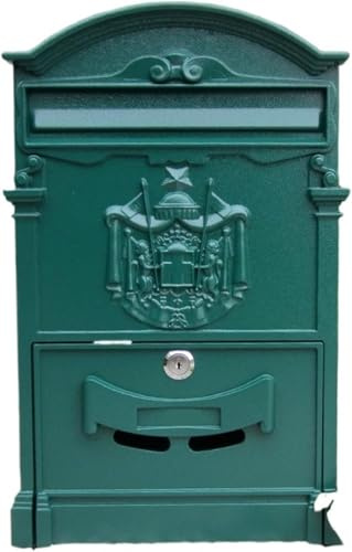 Briefkasten Mit Großem Fassungsvermögen, Wandmontage, Abschließbarer Briefkasten, Vintage, Abschließbarer Metallbriefkasten, Sicherheitsbriefkasten, Briefkasten Für Den, Green