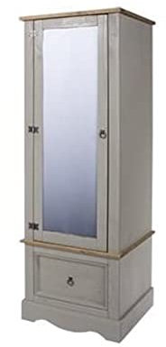 Core Products, Corona Grey Armoire with Mirrored Door