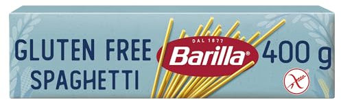 Barilla Gluten Free Spaghetti Pasta – Authentic Italian Long Cut Pasta Made with Corn & Rice – Single Pack of 1 x 400g
