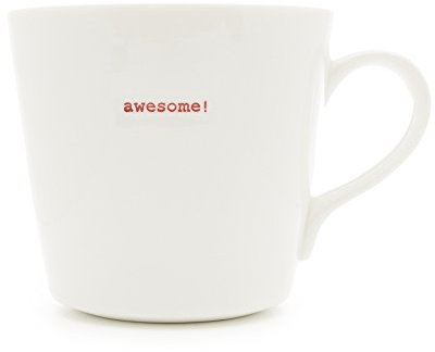 Keith Brymer Jones - Word Range - Large Ceramic White Mug - Awesome! - 500ml - Gift Boxed