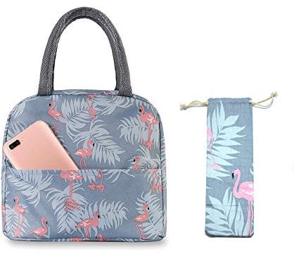 Binoster Sac Isotherme Repas Bureau Lunch Bag Sac à déjeuner Fraîcheur Sac de Transport Repas Pique-Nique Sac de Poche Toile Imperméable isolé pour Femme, Homme,École et Bureau Filles Enfants