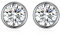 Hasnsofie Silber Ohrstecker 925 Ohrringe, 925 Sterling Silber Weiß Ohrstecker 8mm Rund Klein Ohrringe, Unisex Hypoallergen Ohrschmuck für Damen Herren Mädchen Jungen