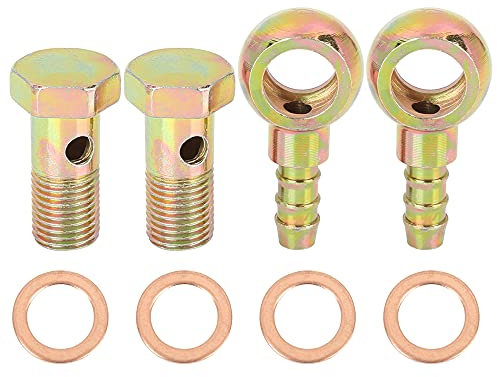 X AUTOHAUX 2 Sets 12mm Diameter Banjo Bolt Washer Kit Metal for Motorcycle Car