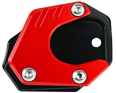 MZ-STORE Motorrad CNC Aluminium Seitenständer Vergrößerung Seitenständer Platte für CB650R Neo Sports Cafe 2019-2022 CBR650R 2019-2021 CB500F CB500X 2013-2021 CB125R CB300R 2018-2021-Schwarz+Rot