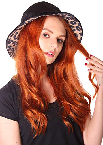 SugarShock Damen Fischerhut Leo Bucket Hat, Größe:OneSize, Farbe:schwarz braun