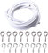 SO USEFUL 2/3 Meter Net Curtain Wire, Hanging Cord Kit with 8 Pairs of Hooks and Eyes for Net Curtain Rods. (3m)