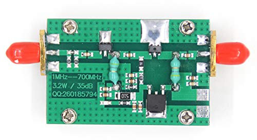 Amplificatore RF, 1MHz-700 MHz 3.2W VHF UHF Modulo trasmettitore amplificatore di potenza 35 dB Amplificatore di potenza segnale RF Radioamatore a banda larga per trasmissione radio HF VHF