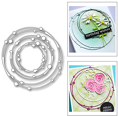 ECMQS Kreis Stanzmaschine Stanzschablone, Scrapbooking Prägeschablonen Stanzformen Schablonen Für Scrapbooking, Fotopapier, Karten, Handwerk Prägen DIY Herstellung Geburtstag Geschenk