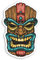 2 x 10 cm Angry Tiki Head Vinyl-Aufkleber – Hawaii-Aufkleber #70041