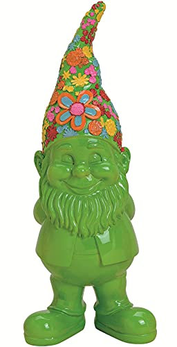 Pommerntraum ® | Gartenzwerg Zwerg Zwergenfigur Gnom GartenDeko WohnDeko Dekorationsfigur POP-Art (Grün - 20 cm)