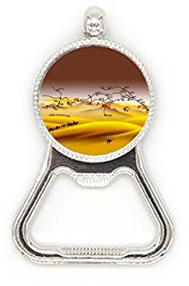 Desert Along The Way to The Silk Road Map Metal Beer Bottle Cap Opener Duty Stainless Steel