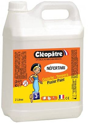 Gouache 'Cléopâtre - Néfertari' Blanc 2L