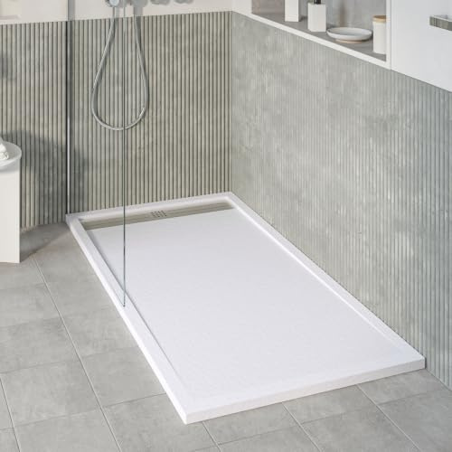 KOES - Kunstharz-Duschwanne VOIGA – 80x130 – Weiß RAL 9003