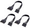 YieJoya 3Stücke 15Pin SATA Power Verlängerungskabel, Male zu Female Kable Cord Adapter für HDD, SSD, optische Laufwerke, DVD Brenner, PCI Karten und Festplatten