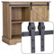 EGTink 90cm/3FT Mini Schiebetürbeschlag Set, Schiebetürsystem mit Laufrollen und Schien für Einzeltüren Schränke, TV-Ständer, Kleiner Kleiderschrank