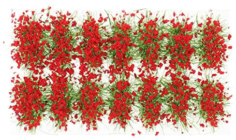 YARNOW 1 Boîte Gazon Artificiel Kit De Modèle De Terrain Fleurs Autocollantes Fleurs Miniatures pour L'artisanat Maison De Poupée Plantes Fleurs Diorama Provisions Table De Sable Résine