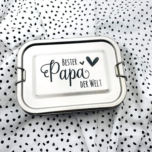 Brotdose personalisiert Papa Vatertag Edelstahl Brotbox