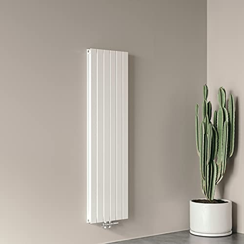 AICA Heizkörper Flach 1600x450mm Design-Heizkörper Paneelheizkörper Doppellagig Vertikal Mittelanschluss Weiß 1545W