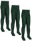 Undercover 3 Pairs of Girls Cotton Rich Knitted Tights Bottle Green 9-10
