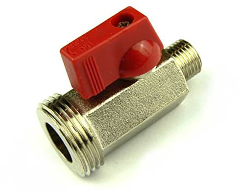 Absperrhahn 1-leitig 1x 1/4 AG 1x 3/4 AG für Co2 N2 Druckminderer Ersatzteil Adapter Zapfanlage Zubehör