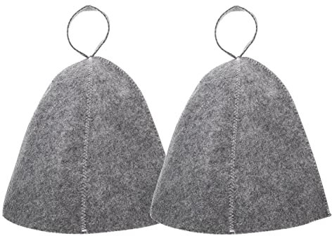 2 Piezas Sombrero De Sauna, Sombrero De Sauna, Gorro de Sauna, Gorro de Sauna Ruso, Gorro de Sauna de Fieltro, Sombrero para Sauna, Gorro De Baño Sombrero De Sauna De Fieltro De Lana Gorro Sauna