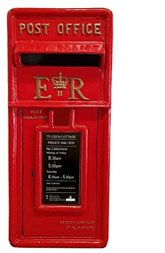 County Engraving Personalised Mail Post Box Door Insert Sign Collection Time plate Engraved Wth Your Text (18cm x 9cm)