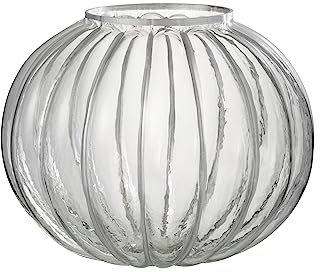 J-Line Photophore Boule Verre Transparent/Argent Large