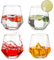 Inweder Trinkgläser 4er Set - Stiellose Weingläser Au Wodka Gläser Old Fashioned Whiskey Gläser Kraken Rum Glas Geometrische Whisky Tumbler Geschenkset für Männer Geburtstag Vatertag Jahrestag
