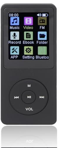 Lettore MP3 con Altoparlante Integrato, Display a Colori da 1,8 Pollici, Lettore di Libri Elettronici, Registratore, Lettore Musicale Tascabile per Corsa, Palestra, Viaggi