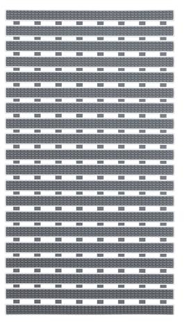 Relaxdays Tapis de Bain antidérapant, pour Douche et Baignoire, 69 x 38 cm, avec ventouses, Anti-moisissure, Gris/Blanc