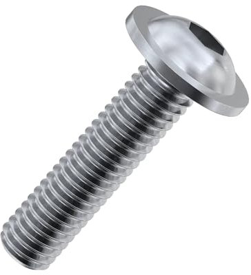 Accu - M6 x 14mm Socket Flanged Button Screws (ISO 7380-2) - Stainless Steel (A2) (Pack of 20)