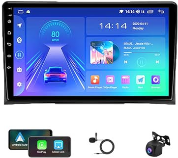 Android 12 Double DIN Radio EstéReo Coche para Volkswagen VW Multivan T5 2003-2015 Pantalla Táctil 9 Pulgadas Reproductor Multimedia Estéreo Car-Play Soporte GPS Mando Volante DSP WiFi Carplay (Color