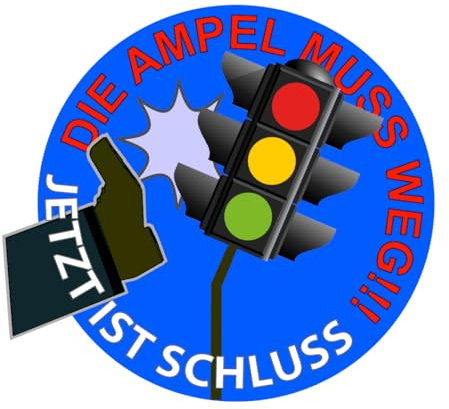 Sticker die Ampel muss Weg Landwirt Aufkleber Bauer Volksdemo Autoaufkleber