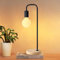OKSANO Industrielle Tischlampe für Schlafzimmer, voll dimmbare moderne Nachttischlampen mit 2700K Warme Glühbirne für Kinder Lesen, Minimalistische Nachttischlampen für, Büro (schwarz)