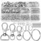 JOISHOP 275pcs Keyring Clip with Key Rings, Metal Lanyard Keychain Clip Hooks Swivel Lobster Clasp Keyring with Split Key Ring Hoop for Keys Bags Jewellery Making Hanging Crafts